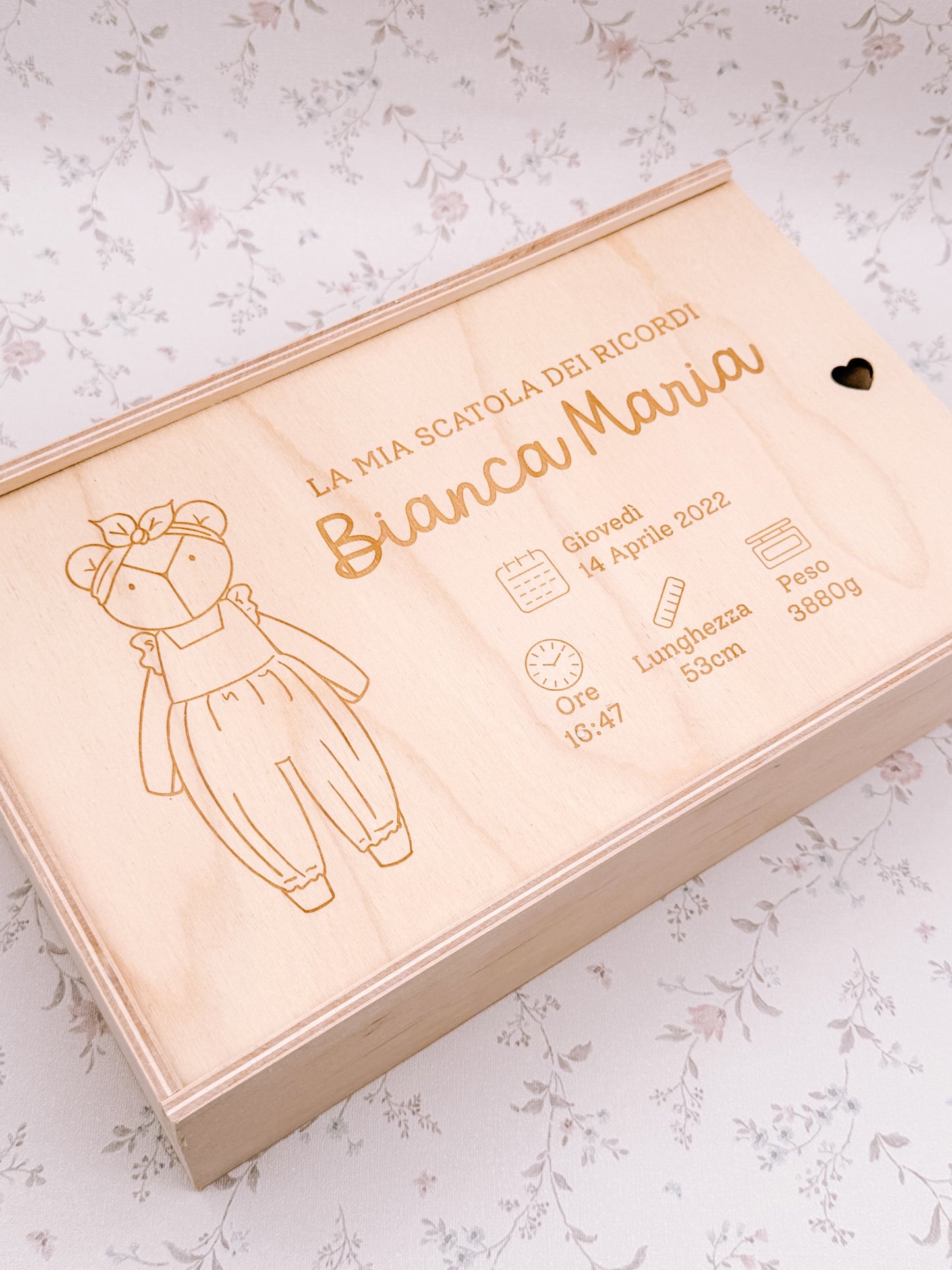 Scatola dei Ricordi con dati Nascita