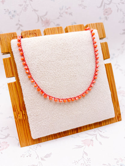 Collana Choker Mini Corallo